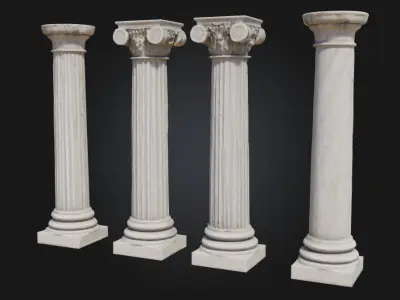 Classical Pillars Series  Foundations of Architectural Heritage 3D model