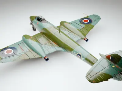 Gloster Meteor F Mk 3 1949 3D model