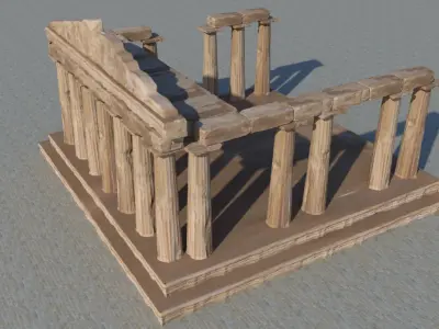 Parthenon ancient greek temple 3D model