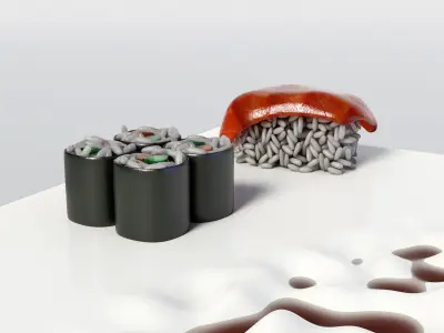 Sushi Plate 3D model