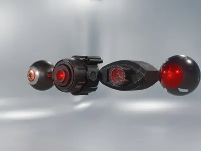 Prosthetic eyes pack Low-poly 3D model