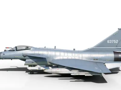 4 Paintschemes J-10CE Fighter Jet J-10C Variant J10C PAKAF PLAAF Low-poly 3D model