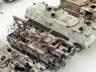 Destroyed russian armored vehicles Vol3 3D model