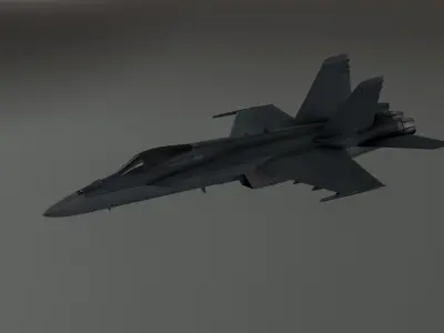 F-18 Stealth - Super Hornet Fighter Jet Low-poly 3D model