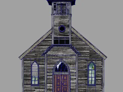 Old Church Low-poly 3D model