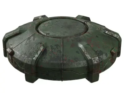 Low poly Anti Tank Mine Low-poly 3D model