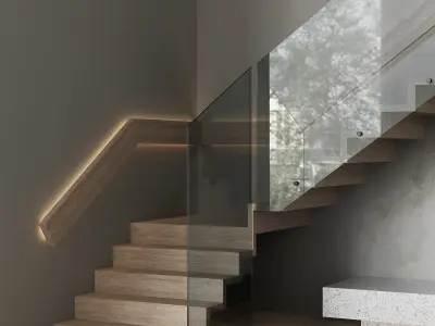 Modern Stairs Free 3D model