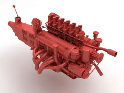 Ferrari Colombo 250 Engine - 3 liter 3D model