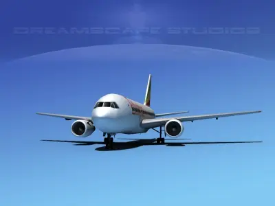 Boeing 767-100 Ethiopian 3D model