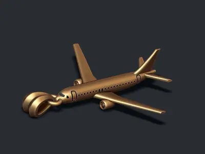 Airplane pendant 3D print model