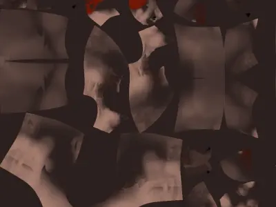 Hippopotamus on platform Low-poly 3D model