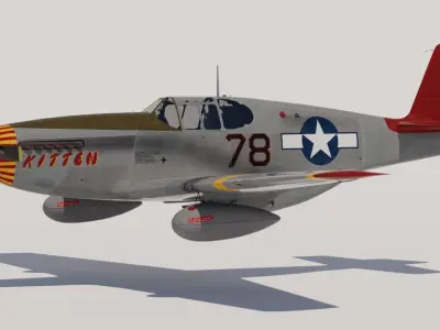 P-51C Mustang Tuskegee 3D model
