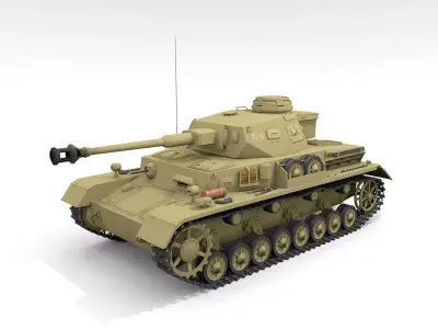 Panzer IV Ausf G Medium Tank 3D model