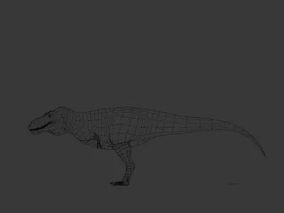 Tarbosaurus Realistic 3D Model Low-poly 3D model