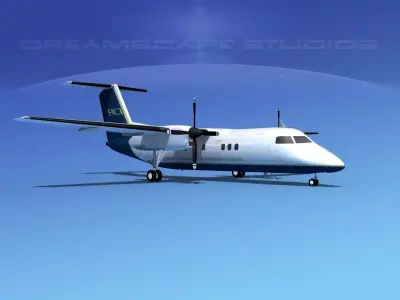 Dehaviland DHC-8 100 Air Charter Intl 3D model