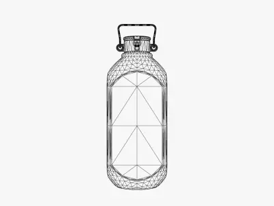 Vintage Metal Water Canister Low-poly 3D model