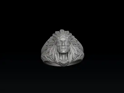 Native Indian v2 Ring Pendant Collection 3D print model