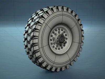 HEMTT Oshkosh Wheels High-Poly 3D model