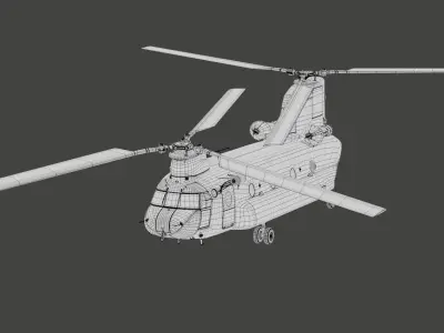 Military Helicopter - Chinook  3D model