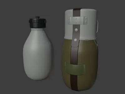 WWII Romanian Canteen 3D model