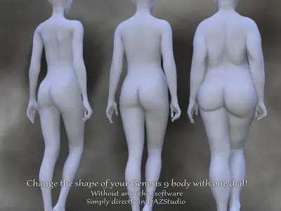 Creation Kit for Genesis 9 Low-poly 3D model