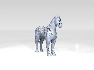 Horse Dust Voronoi 3D model
