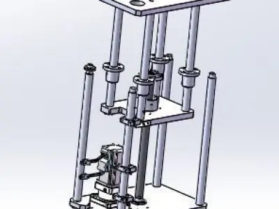 The lifting of stacking platform mechanism 3D model