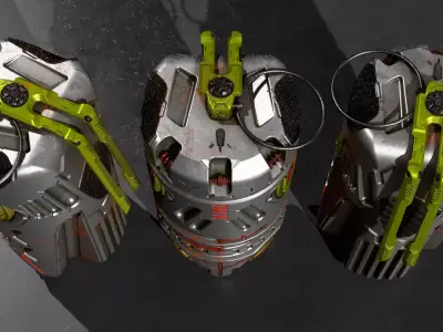 sci fi grenade 3D model order