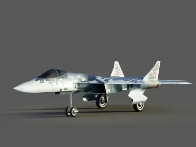 Sukhoi Su-57 Low-poly 3D model