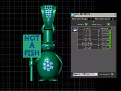 Golden Penguin Pendant Not A Fish 3D Printable Model 3D print model