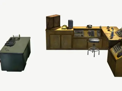 Control Room Low-poly 3D model