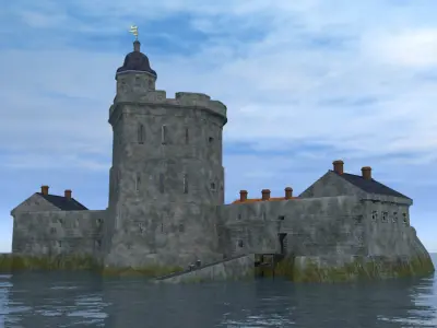 XVIIIth Century coastal fortress 3D model