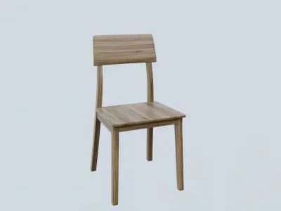 Wooden Chairs High Quality 3D Models Blender FBX OBJ Free 3D model