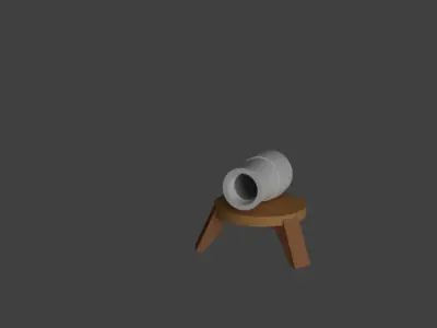 Low poly Clash Of Clans Cannon Free low-poly 3D model