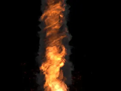 Houdini Power Asset - Firestorm Tornado Low-poly 3D model