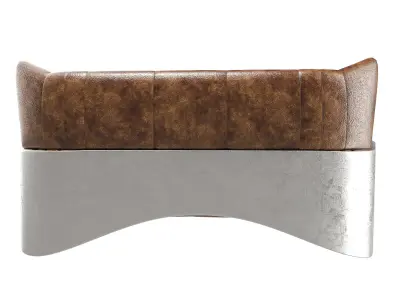 Leather Modern Sofa 3D Model  High-Quality Interior Furniture Free 3D model