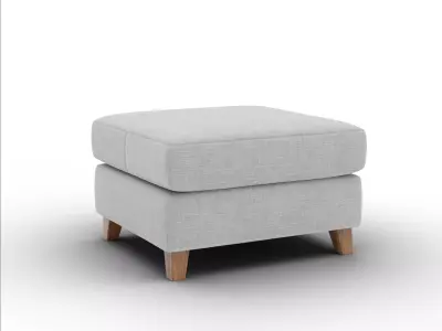 Lori Ottoman Soft Fabric Modern Living Room Furniture Free 3D model