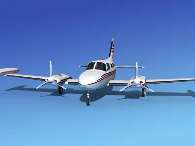 Cessna 421 Golden Eagle V02 3D model
