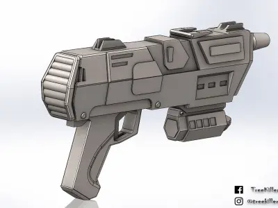 Star Wars republic commando DC-17m blaster for cosplay 3D print model