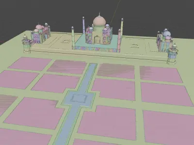 The Taj Mahal Low-poly 3D model