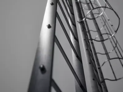 Three tunnel safety ladders 3D model