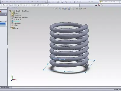 Tutorial How to make an animation for a compression spring in... Free 3D model