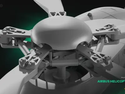 AirBus Helicopter H160 - Detailed Exterior and Interior 3D model