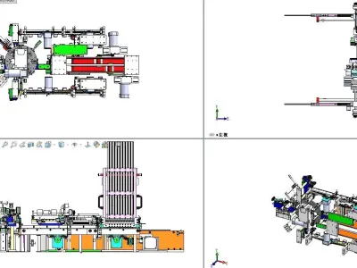 USB assembly line equipment 3D model