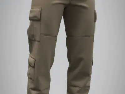 Tactical Cargo Pants - Marvelous Designer 3D model 3D model