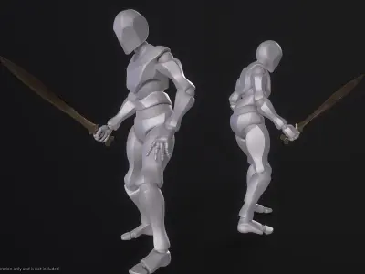 The Celtic Gundlingen - Leaf-Bladed Bronze Sword Low-poly 3D model