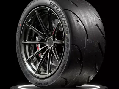 Nankang SemiSlick Sportnex AR1 325 30 R19 3D model