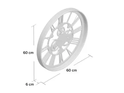 Wanduhr Gear 3D model