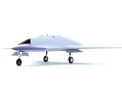 Boeing X-45A - THE SILENT STEALTH REAPER - Low-poly 3D model