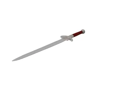 Detailed Fantasy Medieval Longsword 3D model